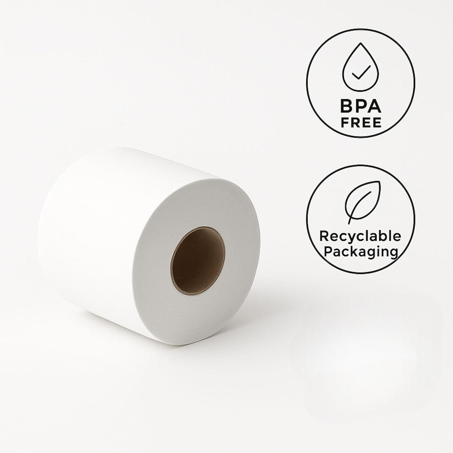 AOURA Thermal Receipt Paper Rolls 80x80mm | 65 GSM | Pack of 50 Rolls | POS &amp; Cash Register